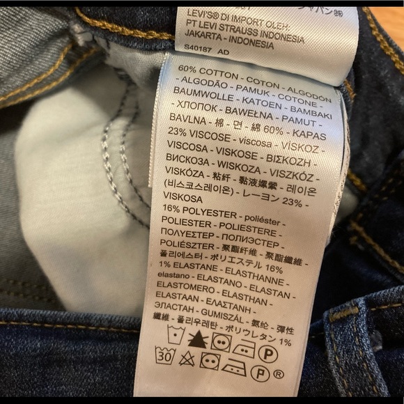 Levi’s 721 high rise skinny jeans 29x28 in "Blue Story" colorway - Picture 7 of 7